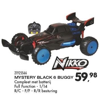 Aanbiedingen Mystery black 6 buggy - Nikko - Geldig van 23/06/2015 tot 28/07/2015 bij Supra Bazar