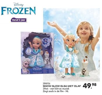 Aanbiedingen Snow glow elsa met olaf - Disney  Frozen - Geldig van 23/06/2015 tot 28/07/2015 bij Supra Bazar