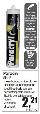 Aanbiedingen Paracryl snjf - Paracryl - Geldig van 29/06/2015 tot 09/08/2015 bij Multi Bazar