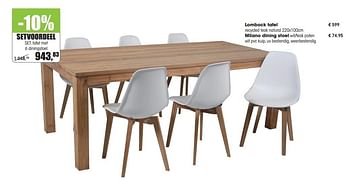 Aanbiedingen Setvoordeel set: tafel met 6 diningstoel - Huismerk - Multi Bazar - Geldig van 30/03/2015 tot 31/08/2015 bij Multi Bazar