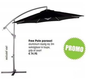 Aanbiedingen Free pole parasol - Huismerk - Multi Bazar - Geldig van 30/03/2015 tot 31/08/2015 bij Multi Bazar