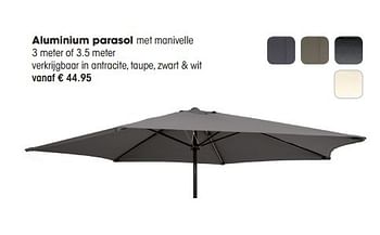 Aanbiedingen Aluminium parasol - Huismerk - Multi Bazar - Geldig van 30/03/2015 tot 31/08/2015 bij Multi Bazar