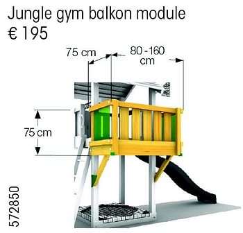 Aanbiedingen Jungle gym balkon module - Jungle Gym - Geldig van 24/02/2015 tot 31/12/2015 bij Multi Bazar