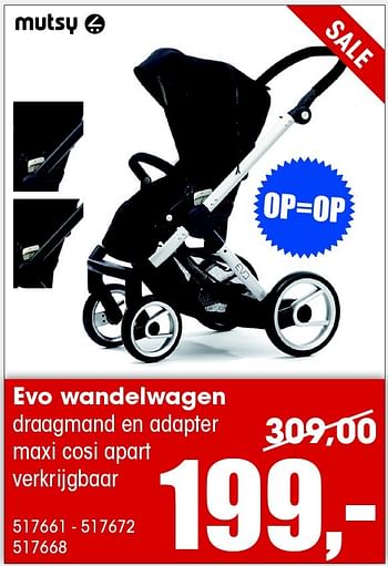 Aanbiedingen Evo wandelwagen - Mutsy - Geldig van 26/06/2015 tot 31/08/2015 bij Multi Bazar