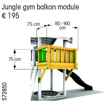 Aanbiedingen Jungle gym balkon module - Jungle Gym - Geldig van 24/02/2015 tot 31/12/2015 bij Multi Bazar