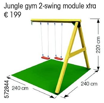Aanbiedingen Jungle gym 2-swing module xtra - Jungle Gym - Geldig van 24/02/2015 tot 31/12/2015 bij Multi Bazar
