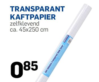 Aanbiedingen Transparant kaftpapier - Huismerk - Action - Geldig van 08/06/2015 tot 03/07/2015 bij Action
