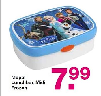 Aanbiedingen Mepal lunchbox midi frozen - Disney  Frozen - Geldig van 15/06/2015 tot 05/07/2015 bij Baby & Tiener Megastore