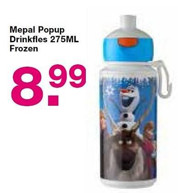 Aanbiedingen Mepal popup drinkfles 275ml frozen - Disney  Frozen - Geldig van 15/06/2015 tot 05/07/2015 bij Baby & Tiener Megastore