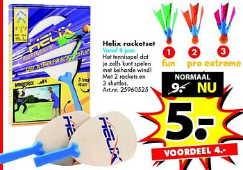 Aanbiedingen Helix racketset - Huismerk - Bart Smit - Geldig van 20/06/2015 tot 05/07/2015 bij Bart Smit