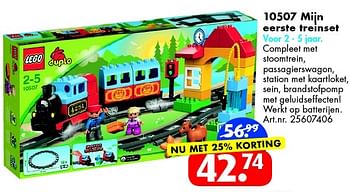 Aanbiedingen 10507 mijn eerste treinset - Lego - Geldig van 20/06/2015 tot 05/07/2015 bij Bart Smit