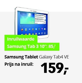 Aanbiedingen Samsung tablet galaxy tab4 ve - Samsung - Geldig van 22/06/2015 tot 05/07/2015 bij Dixons