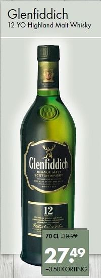 Aanbiedingen Glenfiddich 12 yo highland malt whisky - Glenfiddich - Geldig van 21/06/2015 tot 05/07/2015 bij Mitra