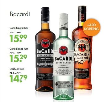Aanbiedingen Carta negra rum - Bacardi - Geldig van 21/06/2015 tot 05/07/2015 bij Mitra