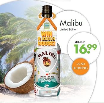 Aanbiedingen Malibu limited edition - Malibu - Geldig van 21/06/2015 tot 05/07/2015 bij Mitra