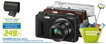 Aanbiedingen Panasonic high zoom camera lumix tz57 - Panasonic - Geldig van 22/06/2015 tot 05/07/2015 bij BCC