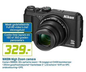 Aanbiedingen Nikon high zoom camera coolpix s9900 - Nikon - Geldig van 22/06/2015 tot 05/07/2015 bij BCC