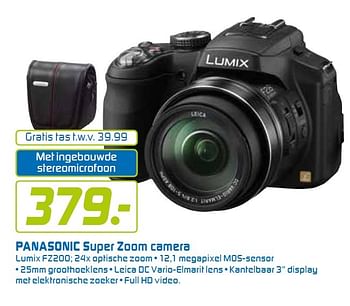 Aanbiedingen Panasonic super zoom camera lumix fz200 - Panasonic - Geldig van 22/06/2015 tot 05/07/2015 bij BCC