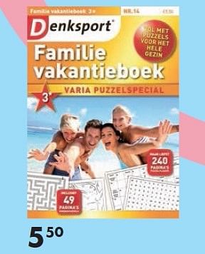 Aanbiedingen Denksport familie vakantieboek - Huismerk-Bruna - Geldig van 22/06/2015 tot 02/08/2015 bij Bruna