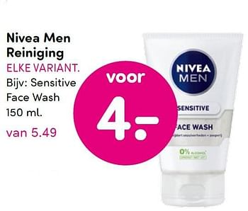 Aanbiedingen Sensitive face wash - Nivea - Geldig van 22/06/2015 tot 05/07/2015 bij da