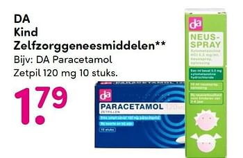 Aanbiedingen Da paracetamol zetpil - Huismerk - da - Geldig van 22/06/2015 tot 05/07/2015 bij da
