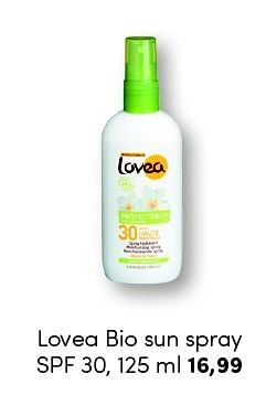 Aanbiedingen Lovea bio sun spray spf 30 - Lovea - Geldig van 22/06/2015 tot 02/08/2015 bij da