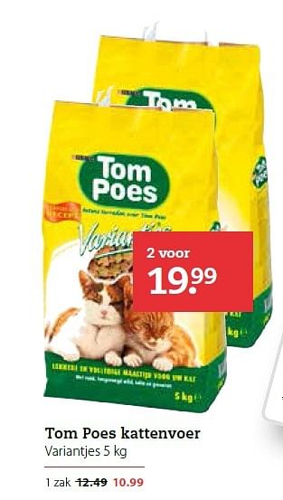 Aanbiedingen Tom poes kattenvoer - Tom Poes - Geldig van 22/06/2015 tot 05/07/2015 bij Pets Place