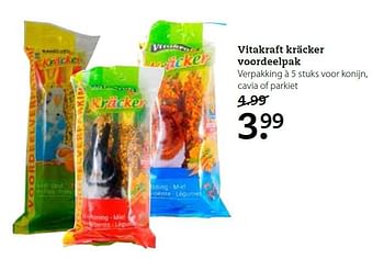 Aanbiedingen Vitakraft kräcker voordeelpak - Vitakraft - Geldig van 22/06/2015 tot 05/07/2015 bij Pets Place