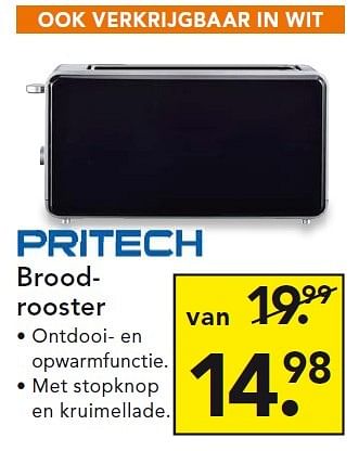 Aanbiedingen Broodrooster - Pritech - Geldig van 29/06/2015 tot 08/07/2015 bij Blokker