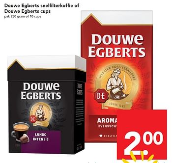 Aanbiedingen Douwe egberts snelfilterkoffie of douwe egberts cups - Douwe Egberts - Geldig van 28/06/2015 tot 04/07/2015 bij Deen Supermarkten