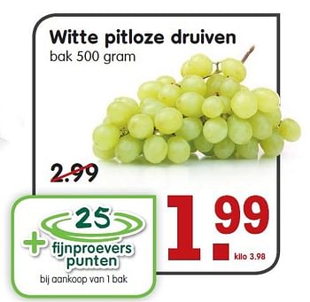 Aanbiedingen Witte pitloze druiven - Huismerk - Em-té - Geldig van 28/06/2015 tot 04/07/2015 bij Em-té