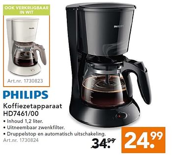 Aanbiedingen Philips koffiezetapparaat hd7461-00 - Philips - Geldig van 29/06/2015 tot 08/07/2015 bij Blokker
