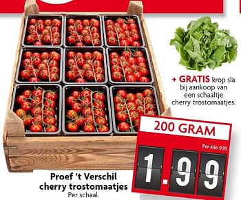 Aanbiedingen Proef `t verschil cherry trostomaatjes - Huismerk - Deka Markt - Geldig van 28/06/2015 tot 04/07/2015 bij Deka Markt