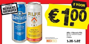 Aanbiedingen Alfa of bavaria pils - Alfa - Geldig van 28/06/2015 tot 04/07/2015 bij Plus