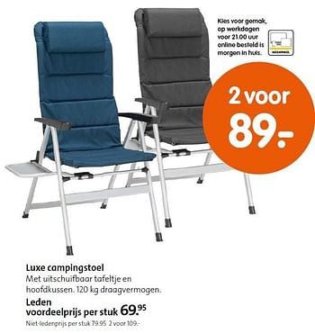 Aanbiedingen Luxe campingstoel - Huismerk - ANWB - Geldig van 22/06/2015 tot 05/07/2015 bij ANWB