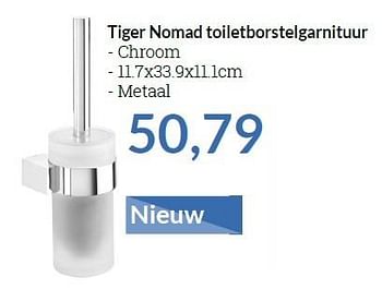 Aanbiedingen Tiger nomad toiletborstelgarnituur - Tiger - Geldig van 01/07/2015 tot 31/07/2015 bij Sanitairwinkel