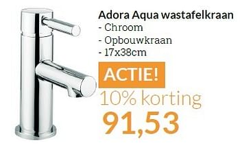 Aanbiedingen Adora aqua wastafelkraan - Adora - Geldig van 01/07/2015 tot 31/07/2015 bij Sanitairwinkel