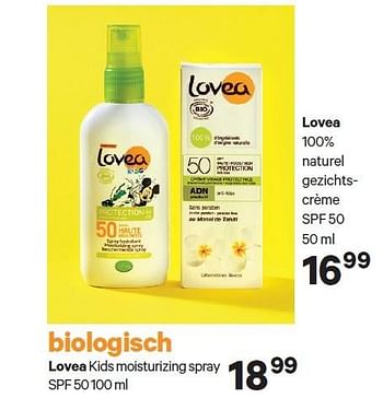 Aanbiedingen Lovea kids moisturizing spray spf 50 - Lovea - Geldig van 22/06/2015 tot 12/07/2015 bij Etos