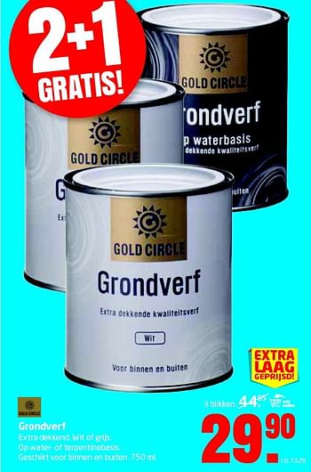 Aanbiedingen Grondverf extra dekkend. wit of grijs - Gold circle - Geldig van 29/06/2015 tot 12/07/2015 bij Formido