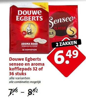 Aanbiedingen Douwe egberts senseo en aroma koffiepads - Douwe Egberts - Geldig van 06/07/2015 tot 07/07/2015 bij C1000