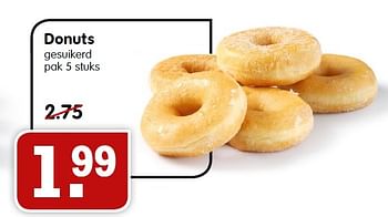 Aanbiedingen Donuts gesuikerd pak 5 stuks - Huismerk - Em-té - Geldig van 05/07/2015 tot 11/07/2015 bij Em-té