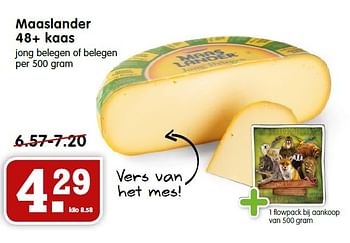 Aanbiedingen Maaslander 48+ kaas jong belegen of belegen - Maaslander - Geldig van 05/07/2015 tot 11/07/2015 bij Em-té