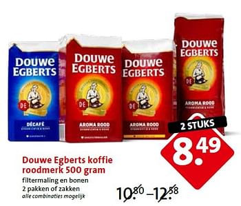 Aanbiedingen Douwe egberts koffie roodmerk - Douwe Egberts - Geldig van 13/07/2015 tot 14/07/2015 bij C1000