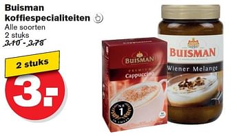 Aanbiedingen Buisman koffiespecialiteiten - Buisman - Geldig van 08/07/2015 tot 14/07/2015 bij Hoogvliet