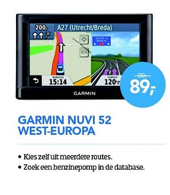 Aanbiedingen Garmin nuvi 52 west-europa - Garmin - Geldig van 01/07/2015 tot 31/07/2015 bij Coolblue