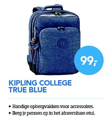 Aanbiedingen Kipling college true blue - Kipling - Geldig van 01/07/2015 tot 31/07/2015 bij Coolblue