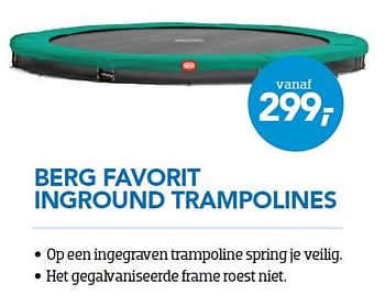 Aanbiedingen Berg favorit inground trampolines - Bergtoys - Geldig van 01/07/2015 tot 31/07/2015 bij Coolblue