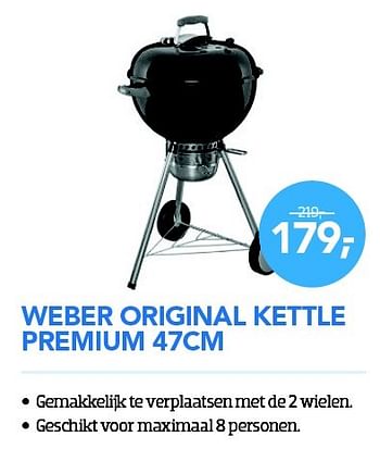Aanbiedingen Weber original kettle premium 47cm - Weber - Geldig van 01/07/2015 tot 31/07/2015 bij Coolblue