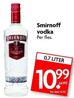 Aanbiedingen Smirnoff vodka - Smirnoff - Geldig van 12/07/2015 tot 19/07/2015 bij Deka Markt