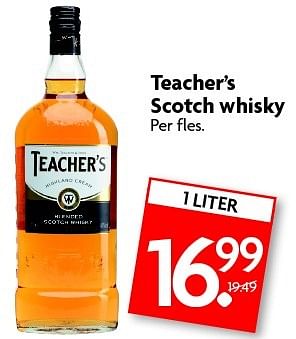 Aanbiedingen Teacher`s scotch whisky - Teacher's - Geldig van 12/07/2015 tot 19/07/2015 bij Deka Markt